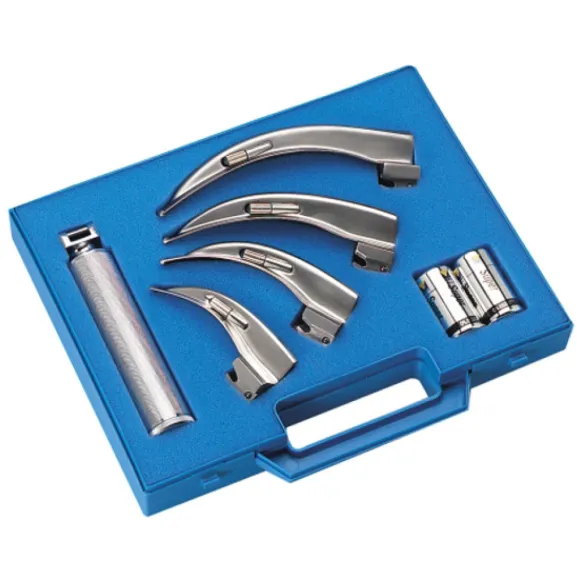 COFFRET LARYNGOSCOPE 4 LAMES LUMIERE CONVENTIONNEL