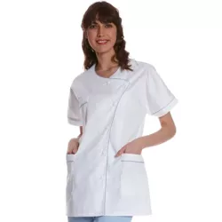 TUNIQUE MEDICALE FEMME TAFFA LISERE BLEU