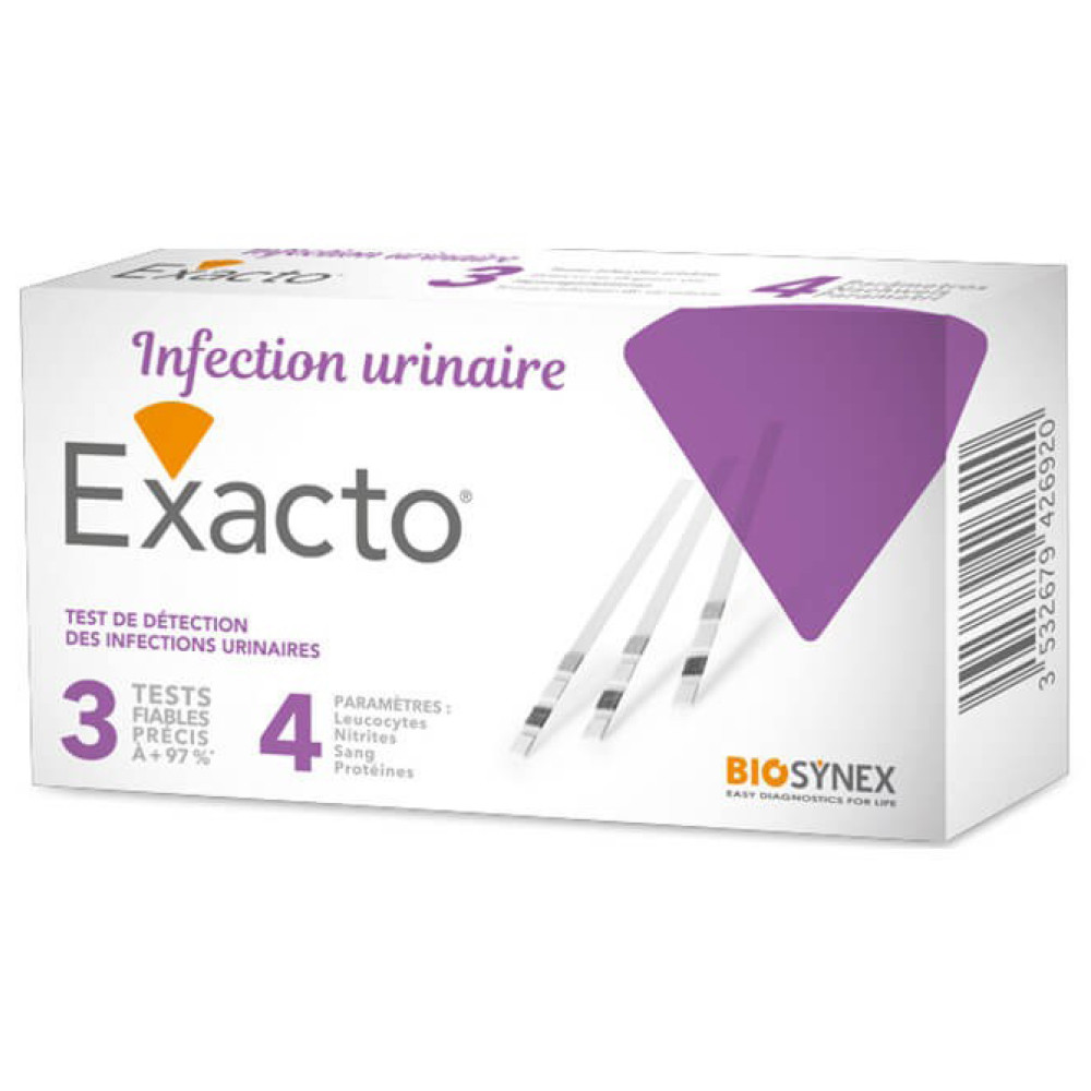 Test infections urinaires 4 parametres exacto - Drexco Médical