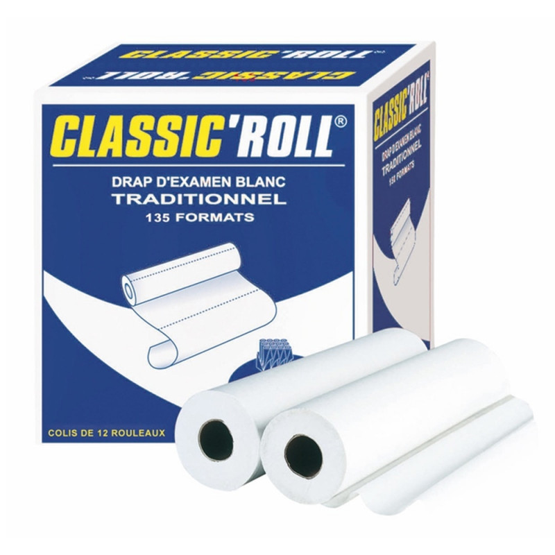 Draps d'examen prédécoupe 34 cm - classic'roll - Drexco Médical