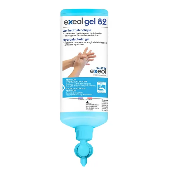 GEL HYDROALCCOLIQUE EXEOL GEL 82 - 1 L AIRLESS