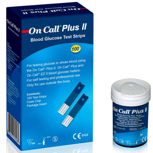 BANDELETTES DE GLYCEMIE  ON CALL PLUS II (100)