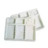 PLATEAUX BLANC COMPARTIMENTES 18X14