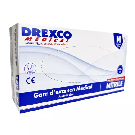 GANTS NITRILE «ICE BLUE» NON-POUDRÉS MÉDICLINIC