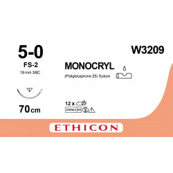 MONOFIL MONOCRYL™ (POLYGLÉCAPRONE 25) ETHICON BOITE DE 12