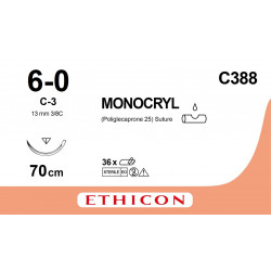 MONOFIL MONOCRYL™ (POLYGLÉCAPRONE 25) ETHICON BOITE DE 36