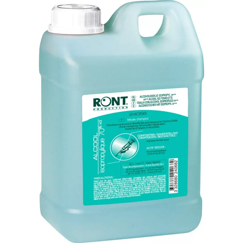 ALCOOL À 70° ISOPROPYLIQUE 2L RONT ALCOOL À 70° ISOPROPYLIQUE 2L RONT