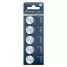 PILES BOUTON LITHIUM CR2016 3 V TENSION STABLE MEDIARANGE - lot de 5 piles