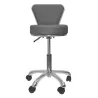 TABOURET D'EXAMEN AVEC DOSSIER PIÉTEMENT CHROMÉ 5 BRANCHES - hauteur réglable 46 à 60 cm