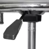 TABOURET D'EXAMEN AVEC DOSSIER PIÉTEMENT CHROMÉ 5 BRANCHES - hauteur réglable 46 à 60 cm