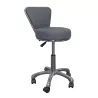 TABOURET D'EXAMEN AVEC DOSSIER GRIS DAYTONA