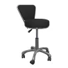 TABOURET D'EXAMEN AVEC DOSSIER NOIR GRAPHITE