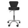 TABOURET D'EXAMEN AVEC DOSSIER PIÉTEMENT CHROMÉ 5 BRANCHES - hauteur réglable 46 à 60 cm