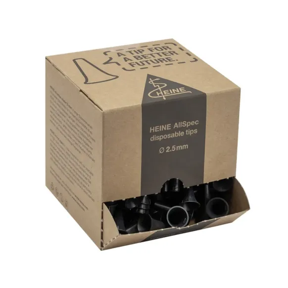 SPÉCULUMS AURICULAIRES 2,5 MM USAGE UNIQUE HEINE - boîte de 250