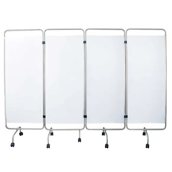 PARAVENT 4 PANNEAUX MEDICLINIC MOBILE INOX PVC M1 MEDICLINIC