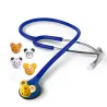 STÉTHOSCOPE ENFANT SIMPLE PAVILLON BAGUE ANTI-FROID MEDICLINIC - 5 clips animaux