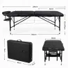 TABLE DE MASSAGE PLIANTE ALPHA ALU LÉGÈRE MEDICLINIC - aluminium