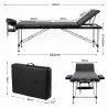 TABLE DE MASSAGE PLIANTE BETA FLEX NOIRE MEDICLINIC - noire