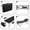 TABLE DE MASSAGE PLIANTE BETA FLEX NOIRE MEDICLINIC - noire