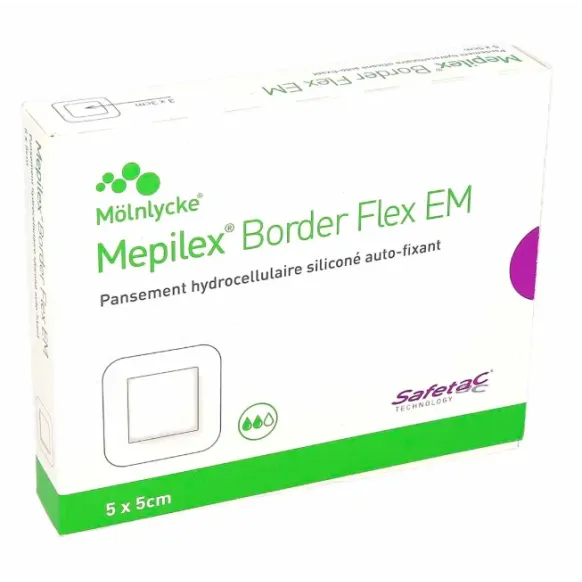MEPILEX BORDER FLEX EM PANSEMENT HYDROCELLULAIRE EXTRA-MINCE - boîte de 10