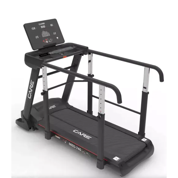 TAPIS DE COURSE MED 740 AVEC BARRE ET INCLINAISON CARE - avec barre