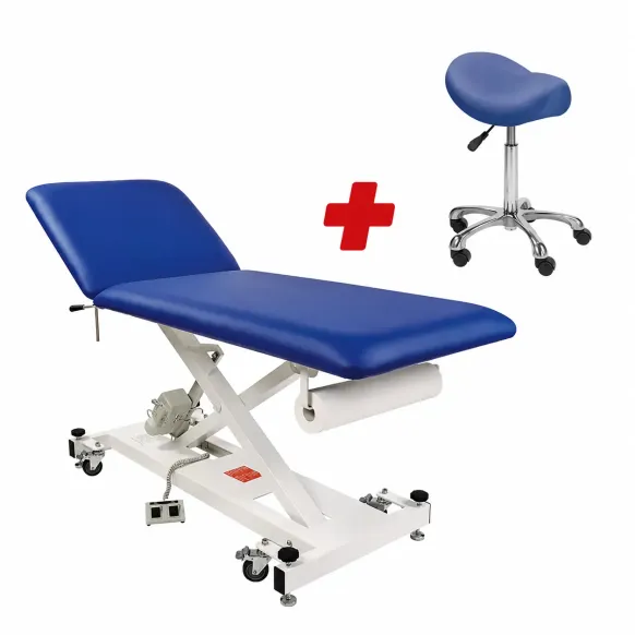 DIVAN D'EXAMEN ÉLECTRIQUE LIFTBACK MEDICLINIC - avec tabouret pony offert