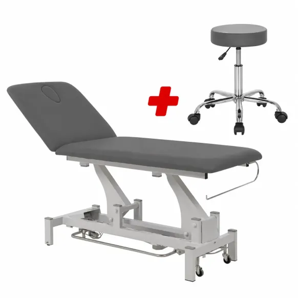 DIVAN D'EXAMEN ÉLECTRIQUE DELTA 55 2 PLANS MEDICLINIC - pack avec tabouret standard offert