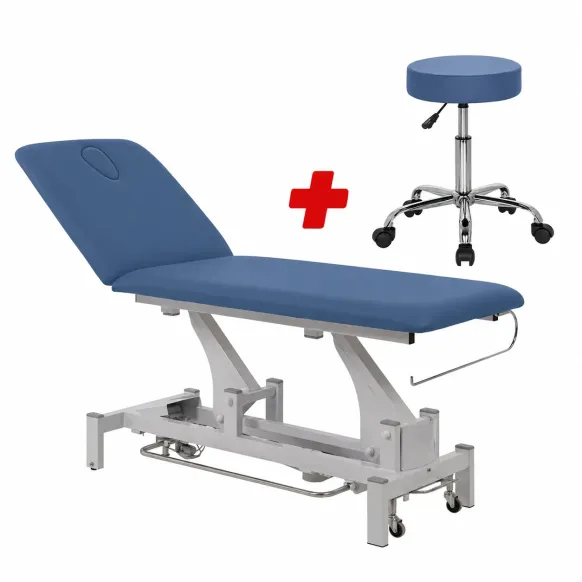 DIVAN D'EXAMEN ÉLECTRIQUE DELTA 55 2 PLANS MEDICLINIC - pack avec tabouret standard offert