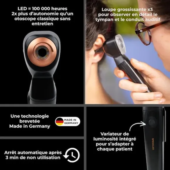 OTOSCOPE LED SMARTLED ÉCLAIRAGE 10000 LUX SPENGLER - édition x luxamed