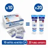PACK PROTECTIONS SONDES NON LUBRIFIÉES GEL STÉRILE GRAND VOLUME MEDICLINIC - 10 boîtes + 20 tubes