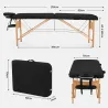 TABLE DE MASSAGE PLIANTE NOIR BOIS - ALPHA WOOD