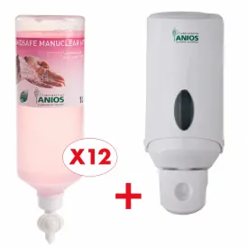 PACK 12 ANIOSAFE MANUCLEAR AIRLESS 1L + 1 DISTRIBUTEUR AIRLESS OFFERT