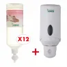 PACK 12 SAVON DOUX HAUTE FRÉQUENCE 1L ANIOSAFE AIRLESS + 1 DISTRIBUTEUR OFFERT