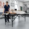 TABLE DE MASSAGE PLIANTE ALPHA ALU LÉGÈRE MEDICLINIC - aluminium