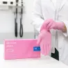 GANTS NITRILE NON POUDRÉS ROSE NITRYLEX SANS LATEX MERCATOR - boîte de 100