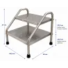 MARCHEPIED MEDICLINIC 2 MARCHES INOX ANTIDÉRAPANT MEDICLINIC - 2 marches