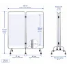 PARAVENT 2 PANNEAUX CONFIDENTIALITÉ MOBILE MEDICLINIC - 173 x 122 cm