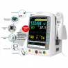 PACK MONITEUR PATIENT MED 900 IMPRIMANTE INTÉGRÉE LEPU MEDICAL + CHARIOT ROULANT - 5 paramètres