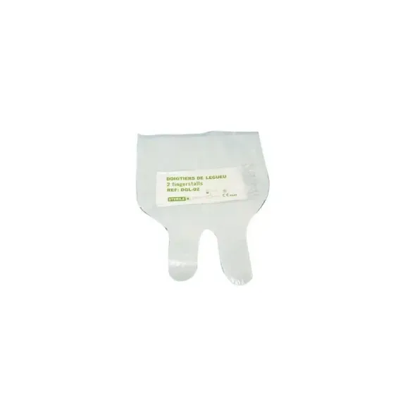 DOIGTIERS 2 DOIGTS POLYETHYLENE STÉRILES EMBALLAGE INDIVIDUEL - Boîte de 50
