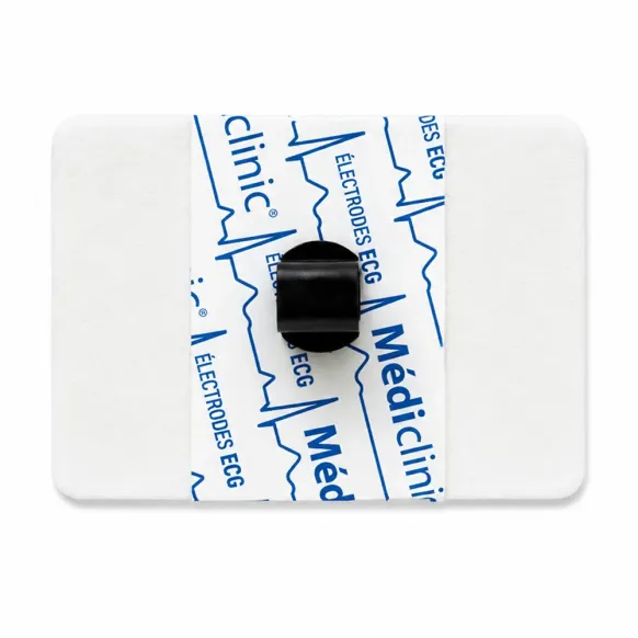 ÉLECTRODES ECG RECTANGLES PRÉGÉLIFIÉES À PONTET 29 x 45mm - sachet de 50