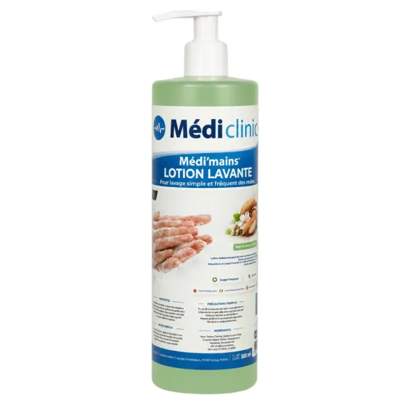 LOTION LAVANTE MAINS MÉDI'MAINS PROLINE PH NEUTRE MÉDI'CLINIC - flacon de 500 ml