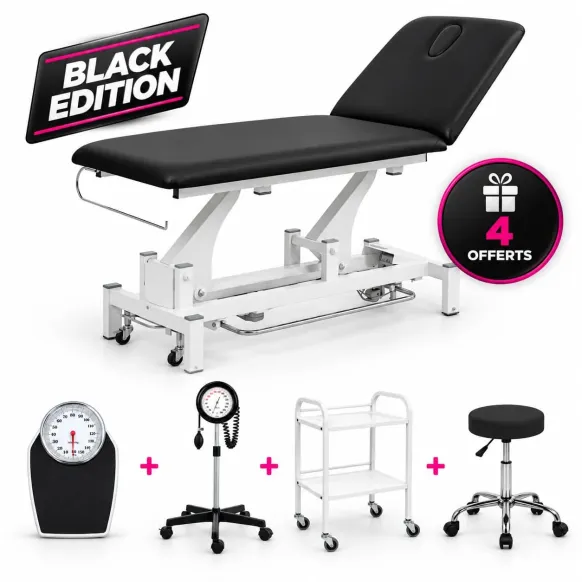 PACK CABINET PRO DIVAN DELTA 55 + TABOURET + GUERIDON 2 PLATEAUX + TENSIOMETRE SUR PIED + PESE PERSONNE