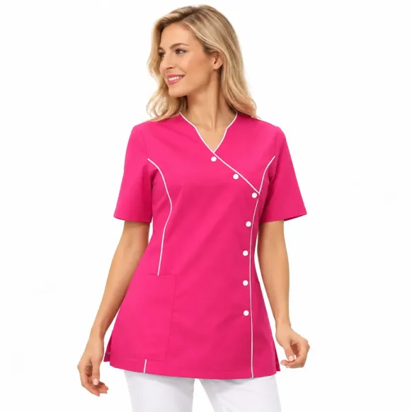 TUNIQUE MÉDICALE FEMME LUCIE COUPE AJUSTÉE ASYMÉTRIQUE - plusieurs tailles et coloris