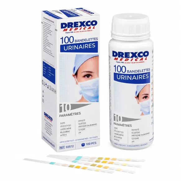 BANDELETTES URINAIRES 10 PARAMÈTRES  - Boîte de 100