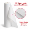 Drap d'examen en pure ouate de cellulose blanche – détail de la texture douce à double épaisseur