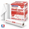 Draps d'examen Médi'cover blancs en pure ouate de cellulose 2 plis 50 x 35 cm – carton de 12 rouleaux de 150 formats