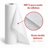 Drap d'examen Médi'cover en pure ouate de cellulose blanche – zoom sur la texture lisse double épaisseur 2 plis