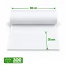 Rouleau de drap d'examen Compact'Roll blanc déroulé – largeur 50 cm avec prédécoupes tous les 35 cm
