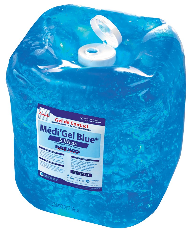 Gel ultrason bleu medi'gel 250ml - Drexco Médical