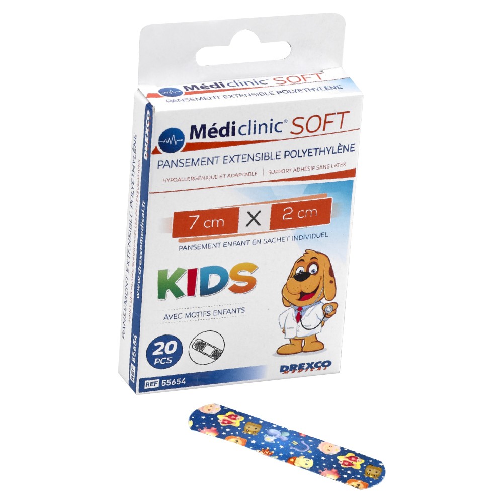 Pansement mediclinic soft kids - Drexco Médical